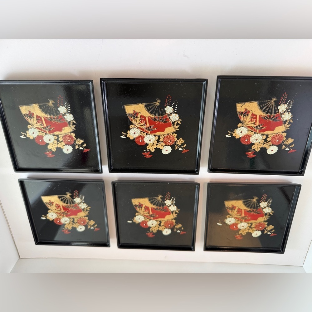 Otagiri Japan Coaster set of 6 in original box - Picture 2 of 12
